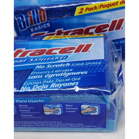 2 Brillo Basics Estracelli Sanitary 2 Pack No Scratch 2010 Armaly Soft Scrub Pad - Picture 16 of 16